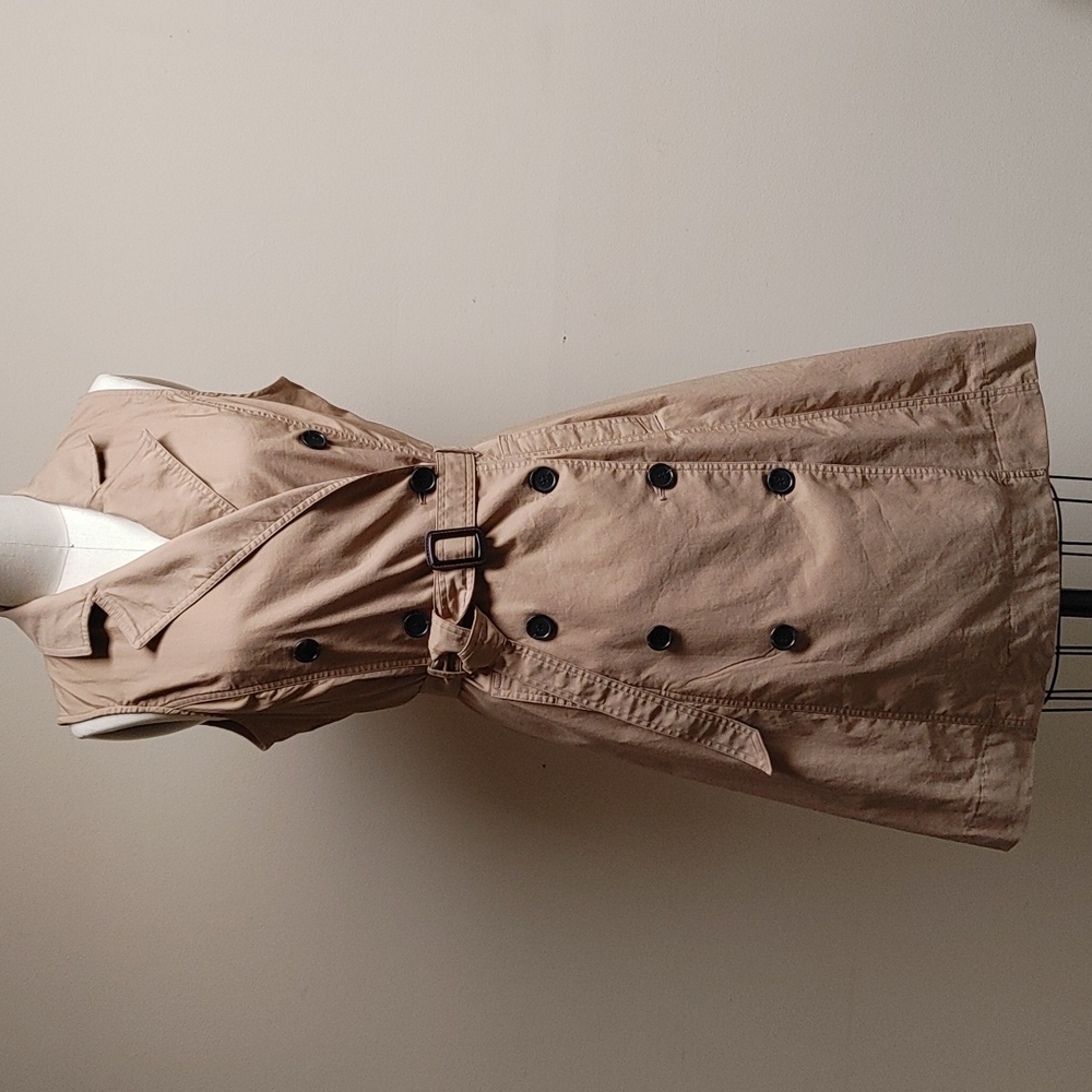 Sleeveless Trench Coat Dress M